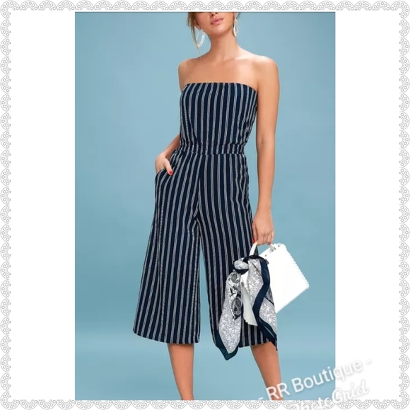 Lulus Pants - NEW Lulu's "Saltwater & Sun" Midi Jumpsuit
